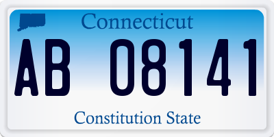 CT license plate AB08141