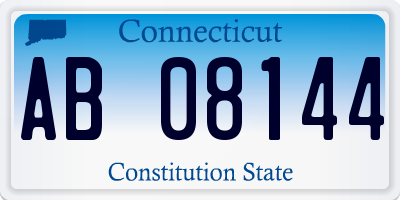 CT license plate AB08144