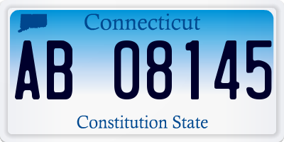 CT license plate AB08145