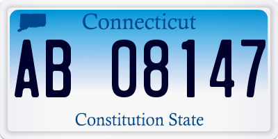CT license plate AB08147