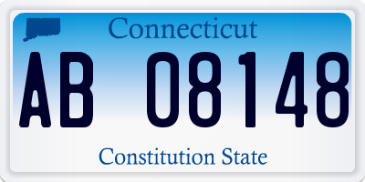 CT license plate AB08148