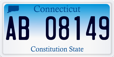CT license plate AB08149