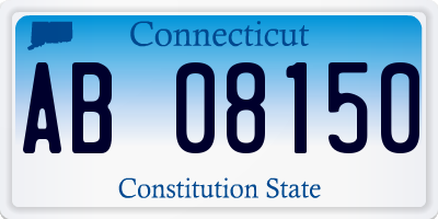 CT license plate AB08150