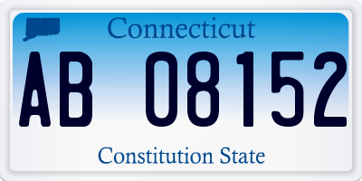 CT license plate AB08152