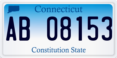 CT license plate AB08153