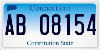 CT license plate AB08154