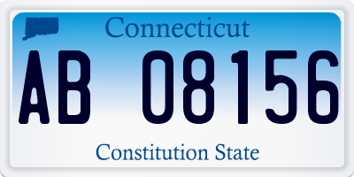 CT license plate AB08156