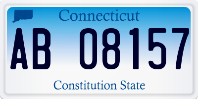 CT license plate AB08157