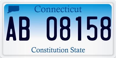 CT license plate AB08158