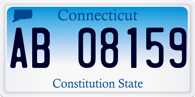 CT license plate AB08159