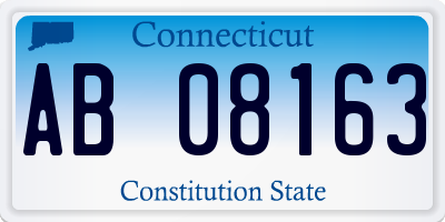 CT license plate AB08163