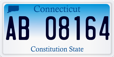 CT license plate AB08164