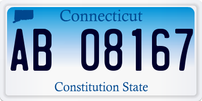 CT license plate AB08167