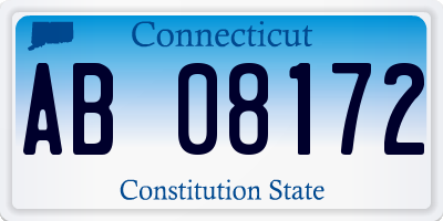 CT license plate AB08172