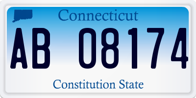 CT license plate AB08174