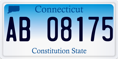 CT license plate AB08175