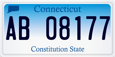 CT license plate AB08177