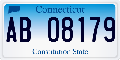 CT license plate AB08179