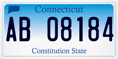CT license plate AB08184