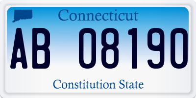 CT license plate AB08190
