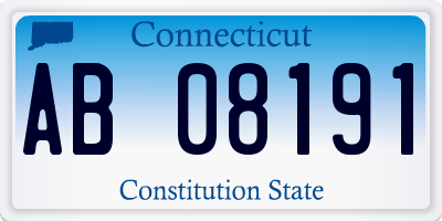 CT license plate AB08191