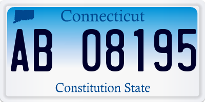 CT license plate AB08195