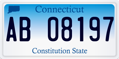 CT license plate AB08197