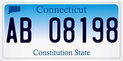 CT license plate AB08198