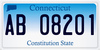 CT license plate AB08201
