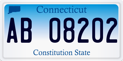 CT license plate AB08202