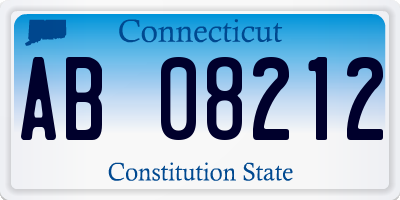 CT license plate AB08212