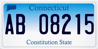 CT license plate AB08215