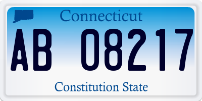 CT license plate AB08217