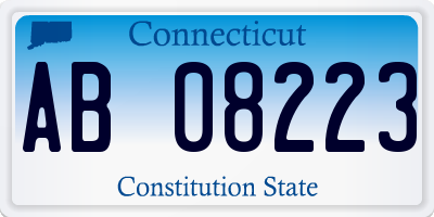 CT license plate AB08223