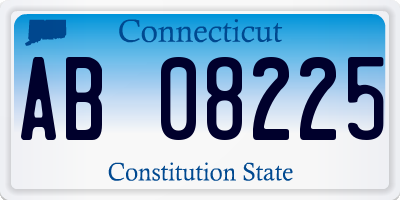 CT license plate AB08225