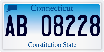 CT license plate AB08228