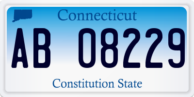 CT license plate AB08229