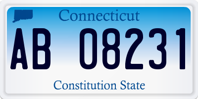 CT license plate AB08231