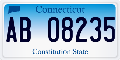 CT license plate AB08235