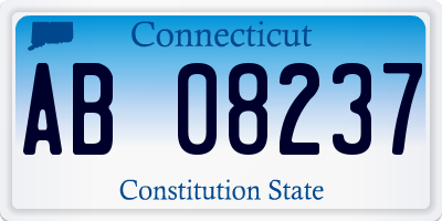 CT license plate AB08237