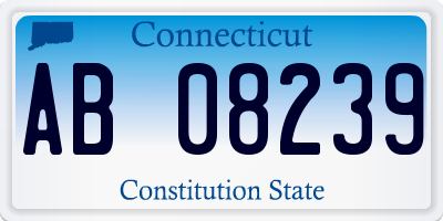CT license plate AB08239