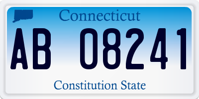 CT license plate AB08241