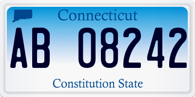 CT license plate AB08242