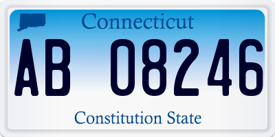 CT license plate AB08246