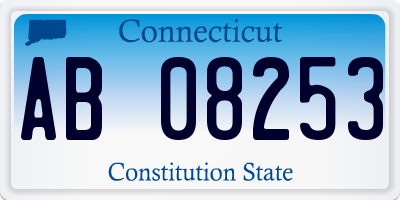 CT license plate AB08253