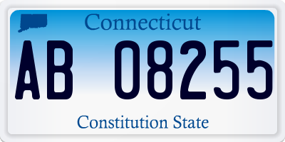 CT license plate AB08255