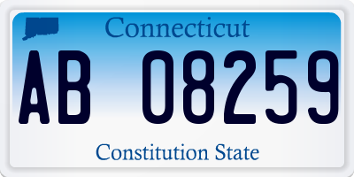 CT license plate AB08259