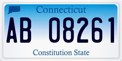 CT license plate AB08261