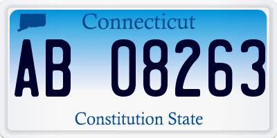 CT license plate AB08263