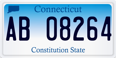 CT license plate AB08264